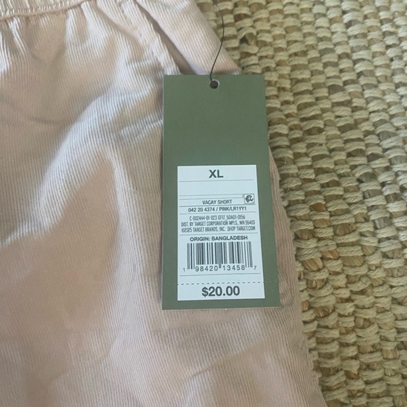 Casual Pink Drawstring Shorts - Picture 2 of 3